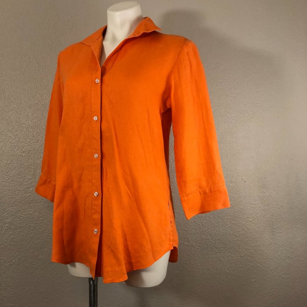 Searle Linen Split Button Back Blouse *K40 - image 4